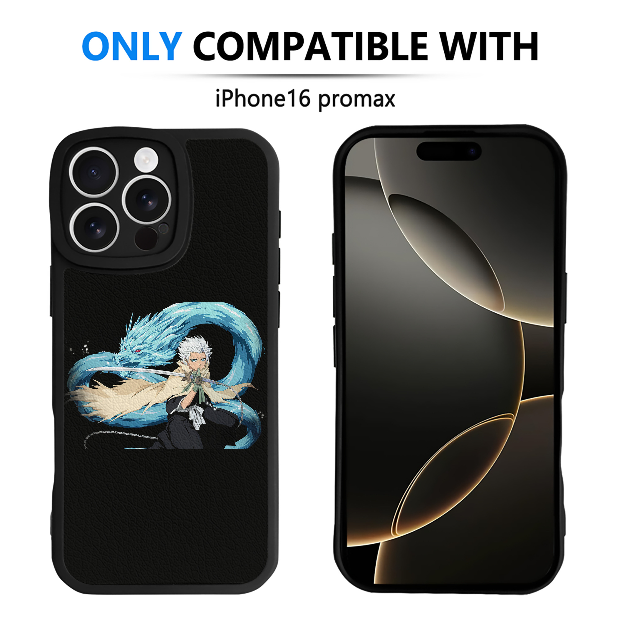 （画像用） ブリーチ 日番谷冬獅郎（ひつがや とうしろう） BLEACH Hitsugaya Toushirou 【iPhone 16シリーズ対応】シリコンスマホケース（レザー調） 材質：シリコン